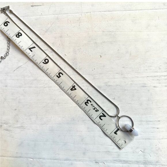 Blue lace agate silver pendant necklace - Picture 4 of 11